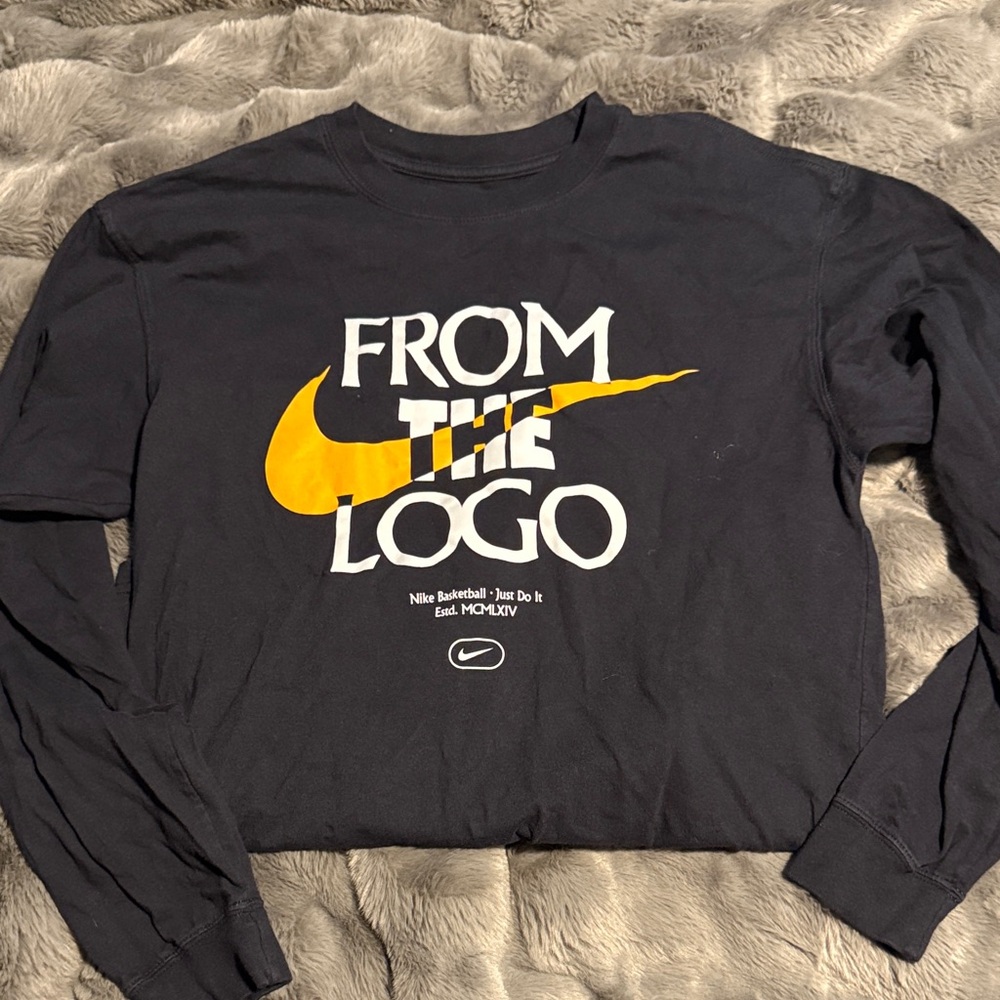 Nike Black Long Sleeve with Yellow Swoosh